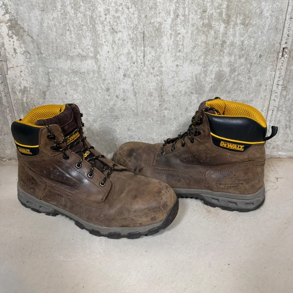DeWALT Prolite Brown Leather Steel Toe Work Boots Mens 13M DXWP10008 EH